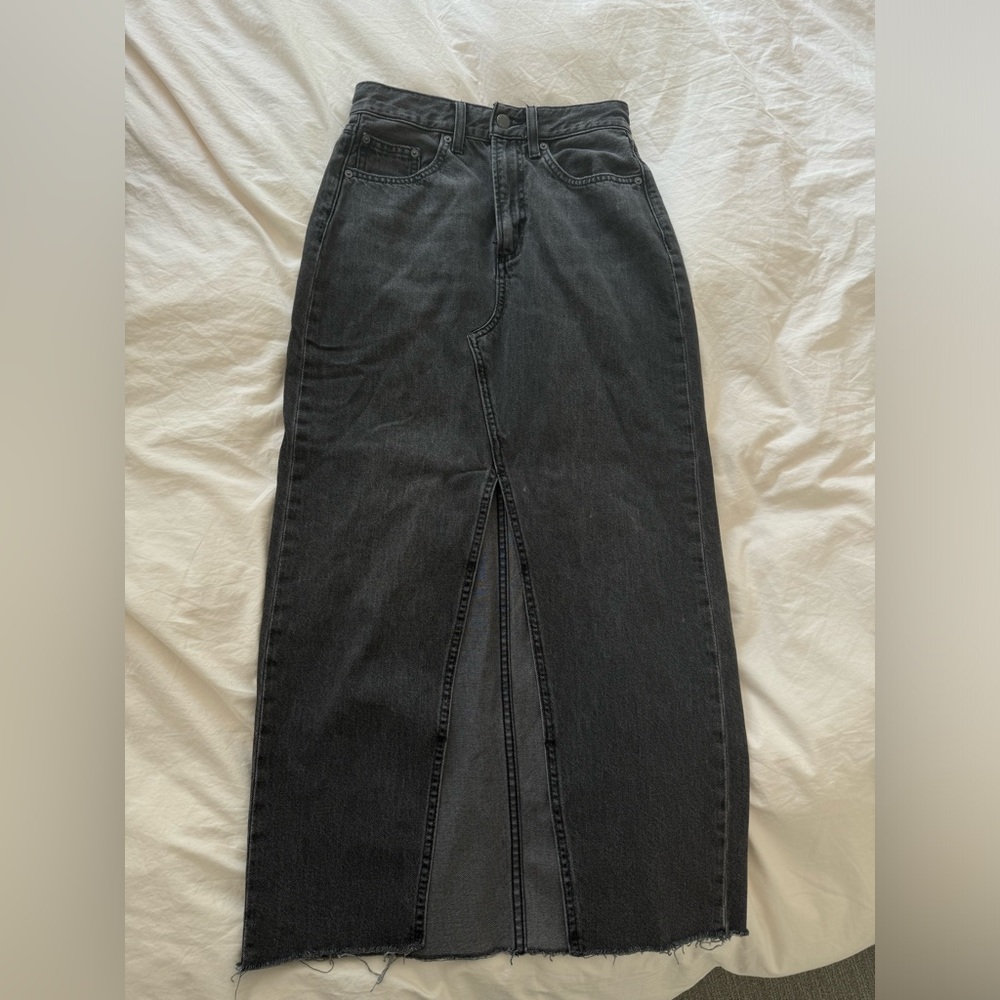 Denim Forum Pencil Skirt washed black size 24